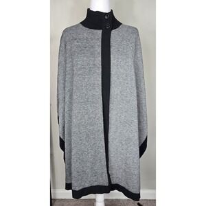 BANANA REPUBLIC Women's Sleeveless gray/black Poncho Oversized XS/S